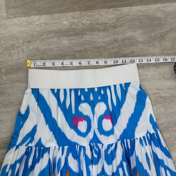 Sheridan French Tiffany Maxi Skirt In Blue Ikat Women’s Small - Picture 4 of 7